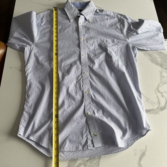 Tailorbyrd Dress Shirt Button Down Size Med Blue Plaid Check Mens Long Sleeve - Picture 10 of 13